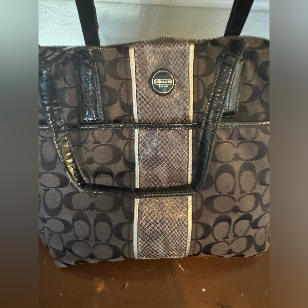 Coach Signature Python Strap Tote - image 1